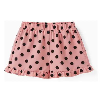 Toddler Girl Polka Dots Pattern Ruffle Hem Shorts