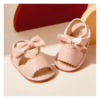 Baby / Toddler Solid Bowknot Velcro Closure Sandals