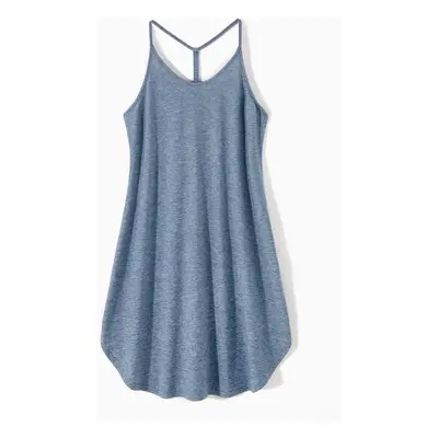 Solid 95% Cotton Slip Dress for Mom and Me