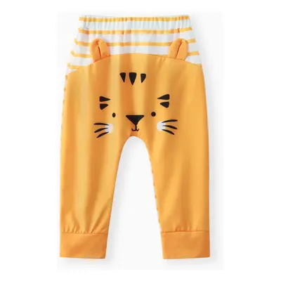 Baby Boy/Girl Striped Splicing 3D Ears Animal Print Pants