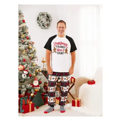 Christmas Family Matching Gingerbread Man Print Short-sleeve Pajamas Sets