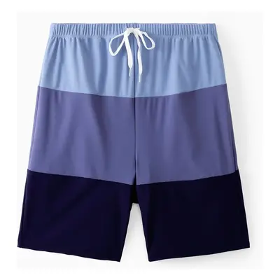 Family Matching Drawstring Swim Trunks or Ruched Bow Tie Cut Out Mesh Ruffle Strap One-Piece Swi