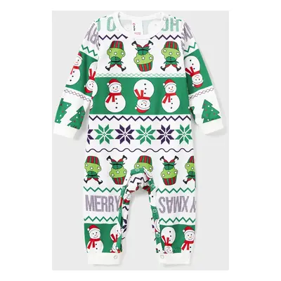 Christmas Pajamas Matching Family Raglan Sleeves ELF Leg Cup Cake Graphic Pajamas Sets