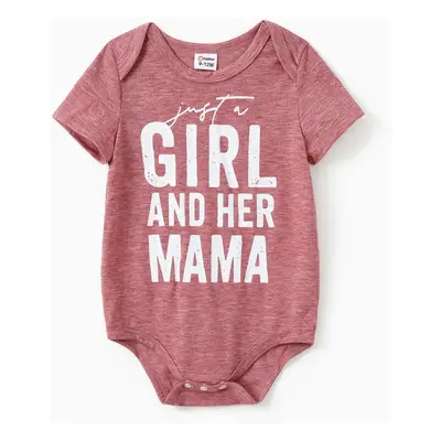 Mommy and Me Short-sleeve Letter Print Tee