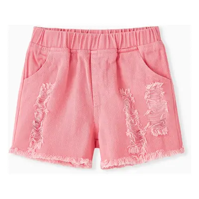 Toddler Girl Raw Hem Ripped Denim Shorts