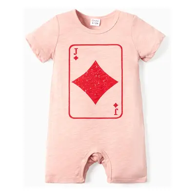 Family Matching Fun Card Deck Design Cotton Short Sleeves Graphic Tee