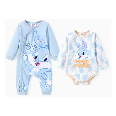 Looney Tunes Baby Boy/Girl 2-pack Naia™ Character Print Long-sleeve Jumpsuit Set