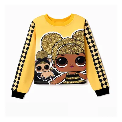 L.O.L. SURPRISE! Kid Girl Character Print Pullover Crop Top/Sweatshirt