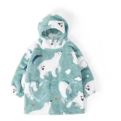 Animal Pattern Flannel Girl Hooded Sleeping Bag for Baby