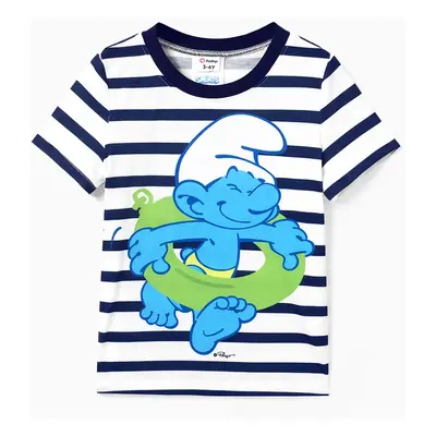 The Smurfs Family Matching Naia™ Character & Stripe Print Short-sleeve Dresses and T-shirts Sets