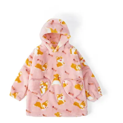 Animal Pattern Flannel Girl Hooded Sleeping Bag for Baby