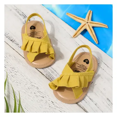 Baby Ruffle Sweet Solid Toddler Sandals