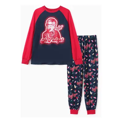 A Christmas Story Family Matching Christmas Character Lantern Pattern Pajama Set (Flame Resistan