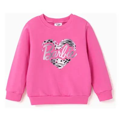 Barbie Mommy and Me Letter Heart Print Long-sleeve Top