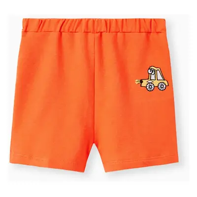 Toddler Boy Vehicle Embroidered Shorts