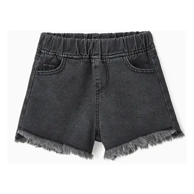 Kid Girl Raw Hem Denim Shorts