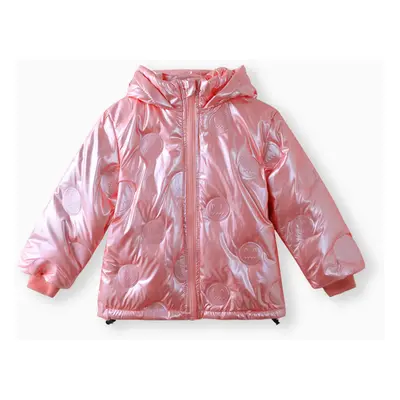 Kid Boy/Kid Girl Hooded Metallic Cotton-Padded Jacket