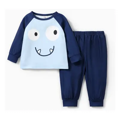 Baby/Toddler Boy 2pcs Childlike Pajamas Set (Flame Resistant)