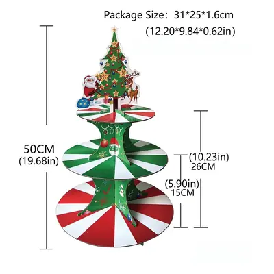 Christmas party multi-layer cake stand, party decoration dessert snack decoration cake stand