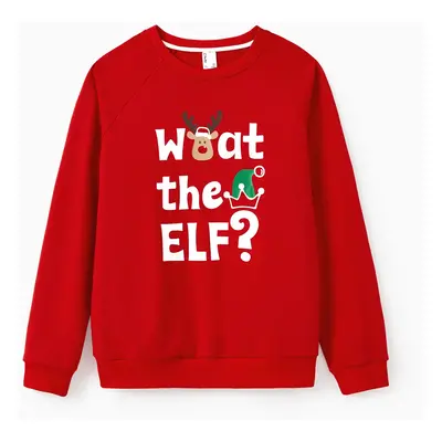 Christmas Tops Family Matching Glow in the Dark ELF Theme Long Sleeves Sweatshirt