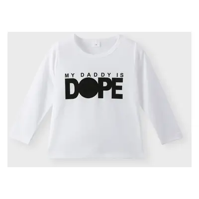 Toddler Girl/Boy Letter Print Long-sleeve Tee