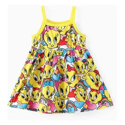 Looney Tunes Baby Girls 1pc Rainbow Heart Print Sleeveless Dress