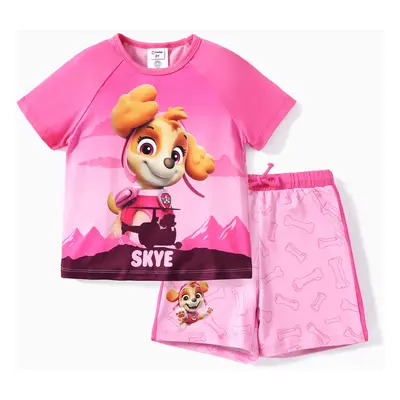 Paw Patrol Toddler Boys/Girls 2pcs Character Print Cotton T-shirt with Shorts Sporty Set