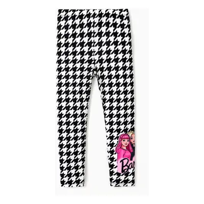 Barbie Kid Girl Letter/Glasses Print/Houndstooth Elasticized Leggings