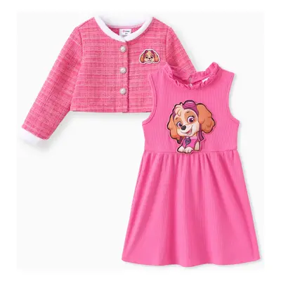 PAW Patrol Toddler Girls 2pcs Cropped Tweed Jacket with Sleeveless Dress Set