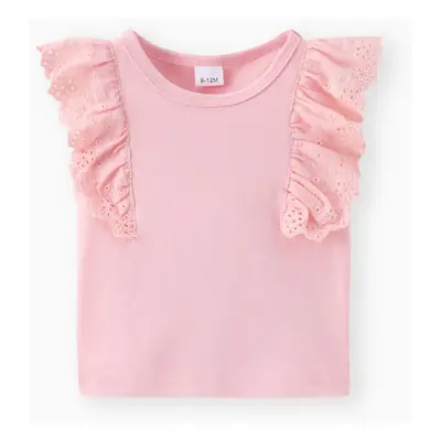 Baby Girl Solid Ruffled Tank Top