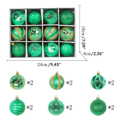 Set of PVC Christmas Tree Baubles - Festive Decorations for Christmas Trees