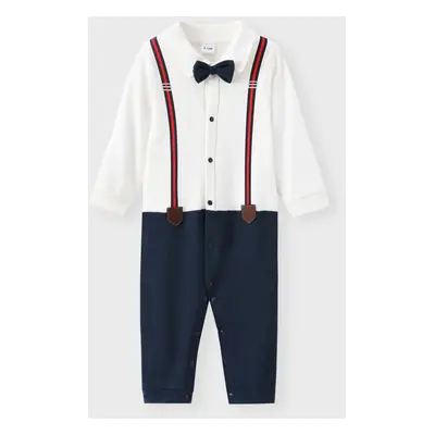 Little CoCo & Gentlemen - Baby Boy 95% Cotton Faux Layering Jumpsuit