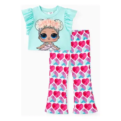 L.O.L. SURPRISE!Toddler Girls Mother's Day 2pcs Character Print Tee and Checker Print Pants Set