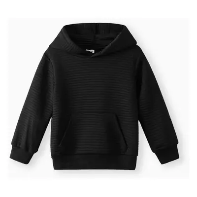 Toddler Boy/Girl Solid Color Textured Hoodie Sweatshirt