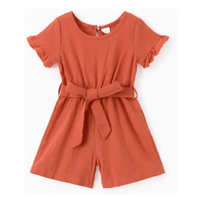 Toddler Girl Casual Solid Jumpsuit