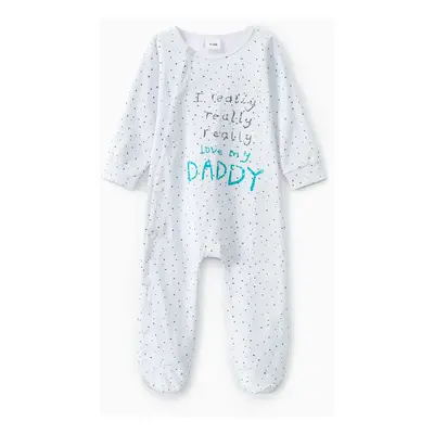 Baby Boy/Girl 95% Cotton Long-sleeve Footed Letter Print Jumpsuit