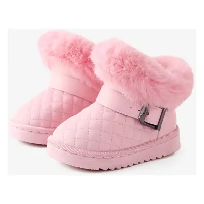 Toddler & Kids Basic Solid Color Buckle Decor Snow Boots