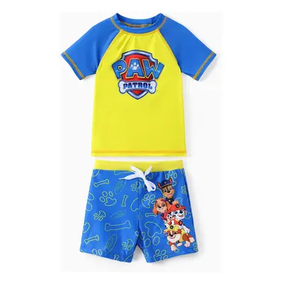 PAW Patrol Toddler Boy 2pcs Chase Marshall Rubble Colorblock Tops and Trunks Swimsuit