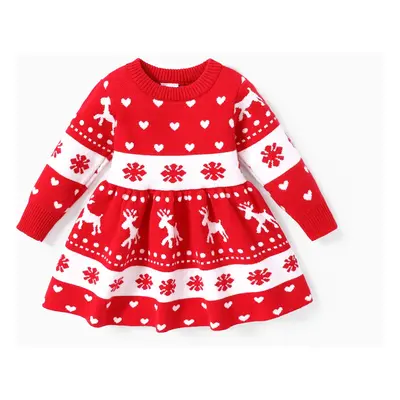 Christmas Baby Girl Sweet Sweater Dress