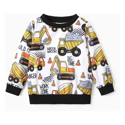 Toddler Boy Vehicle Print Pullover