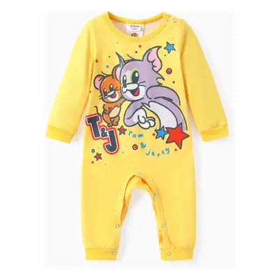 Tom and Jerry Baby Boy/Girl 1pc Character Pattern Long-sleeve Jumpsuit