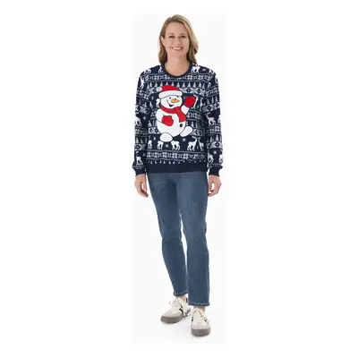 Christmas Family Matching Long Sleeves Whimsical Snowman Big Graphic Allover Pattern Background 