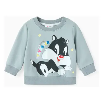 Looney Tunes Baby Boy/Girl Cartoon Animal Print Cotton Long-sleeve Sweatshirt