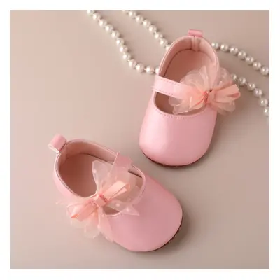 Baby/Toddler Girl Sweet Style Solid Color Bow Applique Velcro Closure Shoes