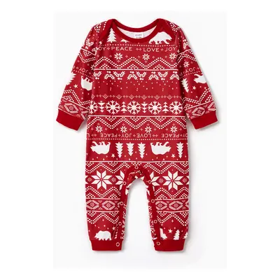 Traditional Christmas Print Family Matching Pajamas Sets