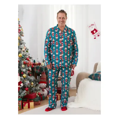 Christmas Family Matching Allover Nutcracker Pattern Collared Pajamas Sets