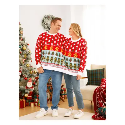 Christmas Ugly Sweater Double Jumper Two Person Knit Pullover Tops