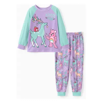 Care Bears Mommy and Me Christmas Colorblock Long-sleeve Pajamas Set(Flame Resistant)