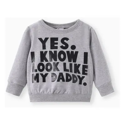 Baby Boy/Girl Letter Print Long-sleeve Pullover Sweatshirt