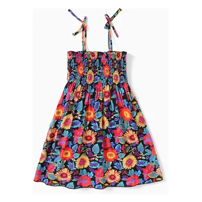 Kid Girl Allover Floral Print Sling Dress